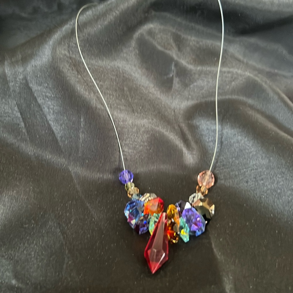 Beautiful multi colored enamel necklace